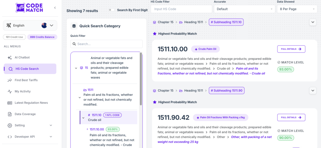 HS Code Search