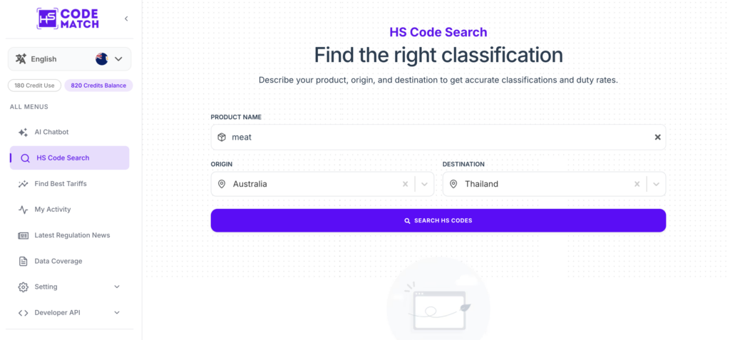 Tariff Search